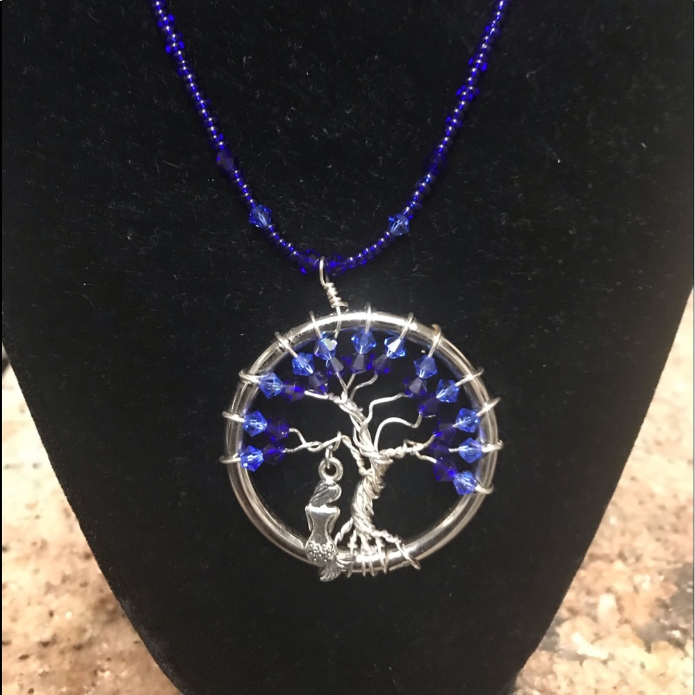 Handmade tree of life wired Pendant necklace